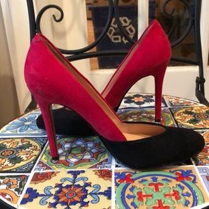 Sole Society color block red/black round toe pump
